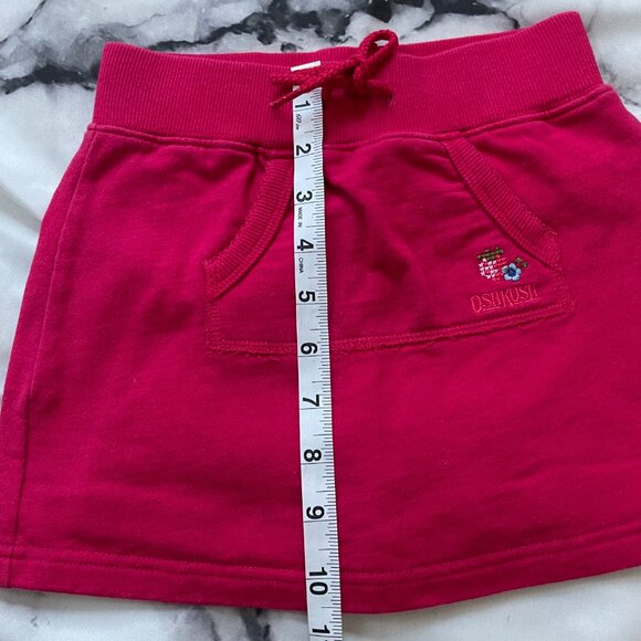 Oshkosh Girls Cotton Skort Skirt Stretch Drawstring Waist Red Size 5 - Picture 9 of 9